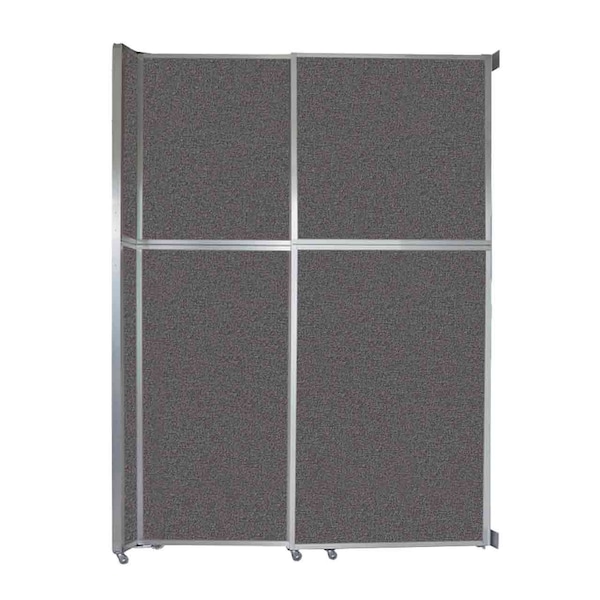 Operable Wall Sliding Room Divider 6'10" x 10'3/4" Charcoal Gray Fabric
